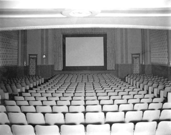 Seating and screen at the Imperial Theater in Jacksonville.