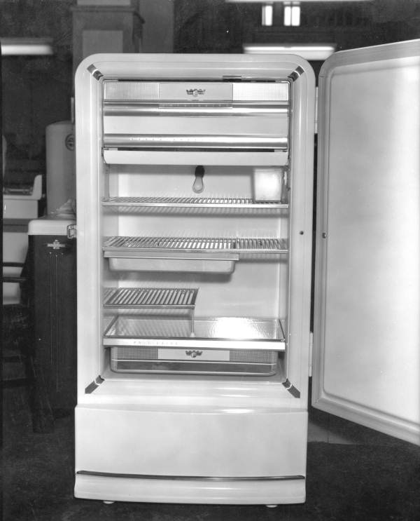 Interior of a refrigerator.