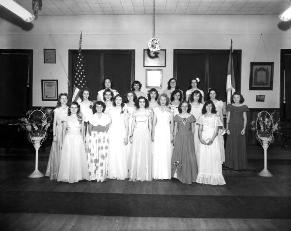 Rainbow girl officers.