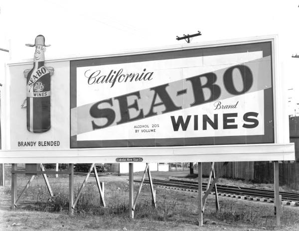 Sea-Bo Wine billboard - Jacksonville, Florida.