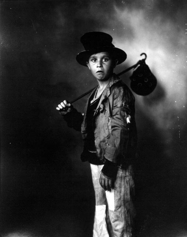 Earle W. Bagaley in hobo outfit.