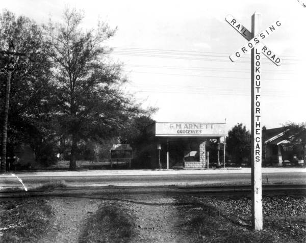 Railroad crossing.