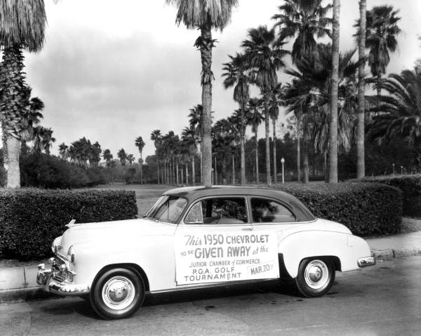 Chevrolet car with banner.