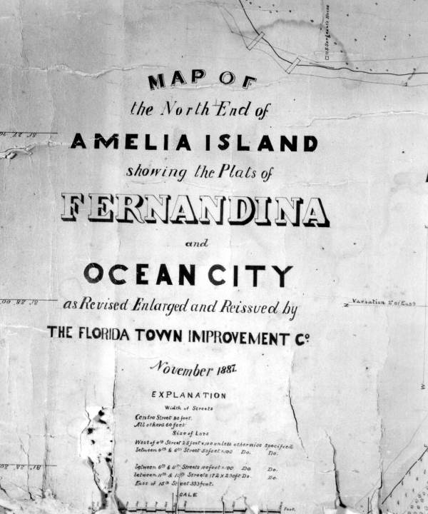 Cover of map showing plats.
