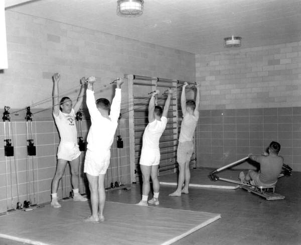 Young men having fun staying at the YMCA.