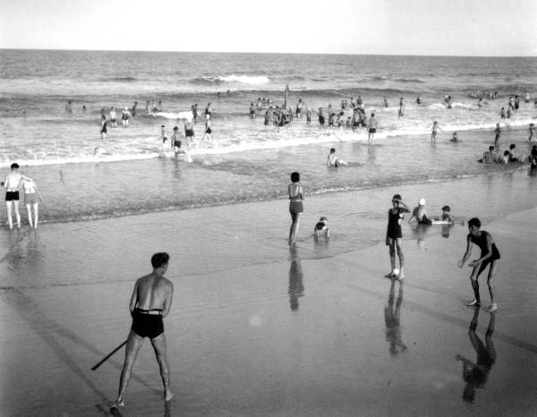 People at the beach.