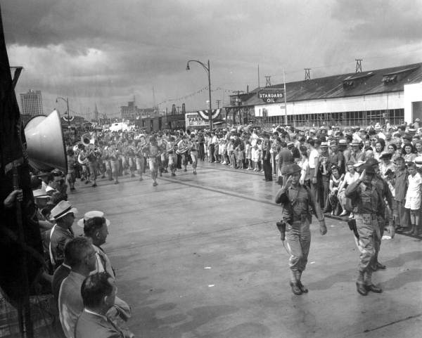 Bridge opening parade.