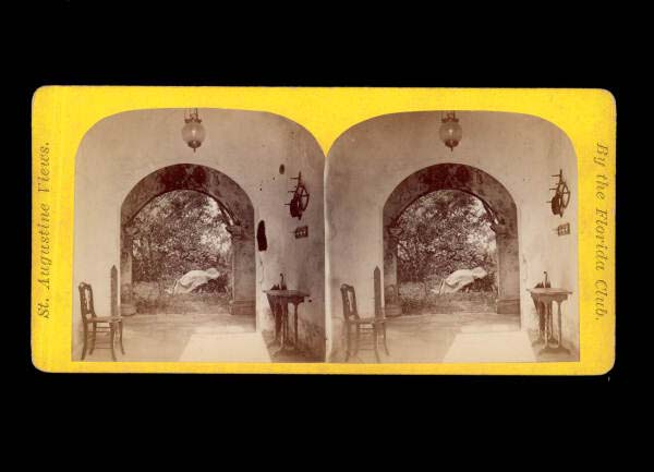 Arched hallway in one of the old Spanish houses - Saint Augustine, Florida