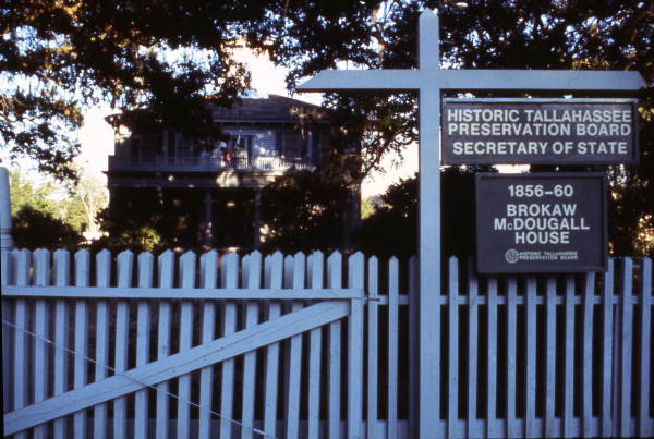 View showing the historic Brokaw-McDougall House in Tallahassee, Florida.