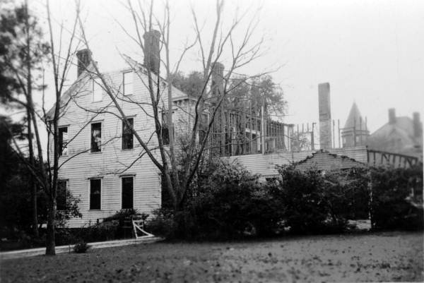 View showing fire damage to the B.C. Lewis house at 316 E. Park Ave. in Tallahassee, Florida.