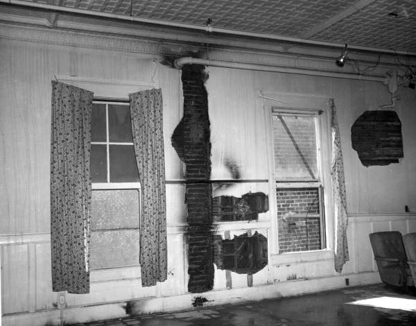 Interior view of the Elks Club following a fire on October 8, 1933 - Tallahassee, Florida.