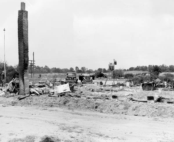 View showing the remains of the Florida Club following a fire - Tallahassee, Florida.