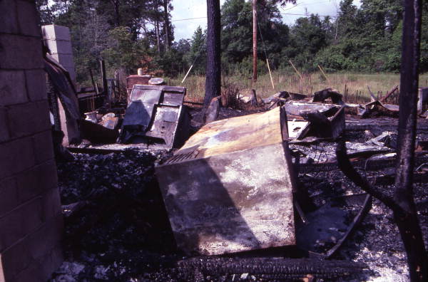View showing the remains of a nightclub destroyed by fire - Tallahassee, Florida.