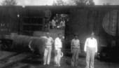 Robert Benjamin Roberts and his associates loading bales of Sea Island cotton into a boxcar - Worthington Springs, Florida