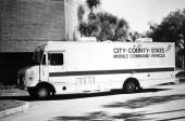 City, County, State Mobile Command Vehicle parked at the Altamonte Springs Public Safety Building.