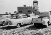 View past cars of second McKee museum construction - Plantation Key, Florida