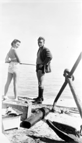 Treasure hunter Art McKee standing with his wife Gay