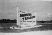 Sign for Art McKee's second sunken treasure museum - Plantation Key, Florida