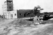 Northeast view of McKee's museum under construction - Plantation Key, Florida