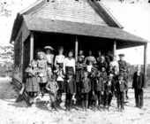 Eastpoint school, teacher and students - Eastpoint, Florida.
