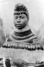 Portrait of Ruby Tigertail, sister of Charlie Tigertail - Chokoloskee, Florida.