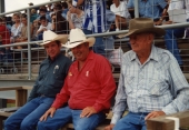 Cowboys at Cattlemen's Arena during Labor Day rodeo in Okeechobee.