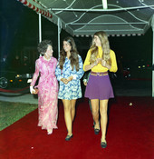 Rose Kennedy with granddaughters at a fine arts festival in Palm Beach.