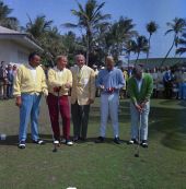 Celebrities at a cancer benefit golf event at The Breakers in Palm Beach.