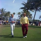 Barend Van Gerbig with Jack Nicklaus at a cancer benefit golf event at The Breakers in Palm Beach.