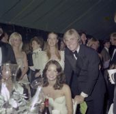Photographer's granddaughter Donna with actor Dennis Cole and actress Jaclyn Smith at a party in Lexington, Kentucky.