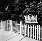 Entrance to the Winter home of Thomas Edison - Fort Myers, Florida.