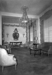 Parlor adjoining main lobby of the Roney Plaza Hotel - Miami Beach, Florida