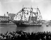 Jose Gaspar pirate ship at the Gasparilla festival - Tampa, Florida.