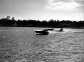 Motorboat regatta on Lake Hollingsworth