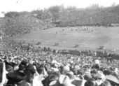 View of the Orange Bowl football game from the stands - Miami, Florida