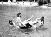 Visitors enjoy the springs' waters - Sanlando Springs, Florida