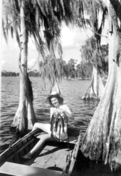 Katy Turner displaying her catch for the day - Winter Haven, Florida
