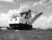 Bigger Digger operating at phosphate mine - Mulberry, Florida