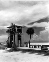 View from the pool looking out on the beach - Sarasota, Florida