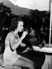Frances Freeman enjoys soft drink while Joe watches - Kendall, Florida