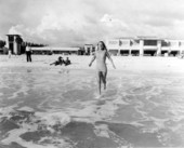 Leola Thomas enjoys Lido Beach - Sarasota, Florida .