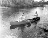 Alton Smith and Al Zaebst hunting for alligators - Weeki Wachee River, Florida