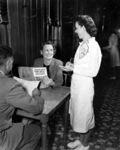 Adele Draughan order "Truman Tenderloin" for her dinner from a waitress - Jacksonville, Florida
