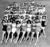 Women from charm school during ballet class - Saint Petersburg, Florida.