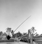 Young Donald Limbaugh fishing from Pier 5 - Miami, Florida.