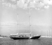 Sailboat entering Biscayne Bay