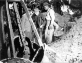 George B. Mobley overseeing a gold excavation - Green Cove Springs, Florida