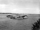 Boats gather in Choctawhatchee Bay after a trip from Pensacola