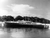Pensacola Yacht Club with John Pace's Yacht "Chanticleer" at dock
