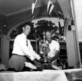 Trophy presentation at the Lipton Cup Race in Pensacola.